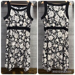 Elie McCarthy Sleeveless Floral Dress 2X Classic Embroidered Stretch Fairy